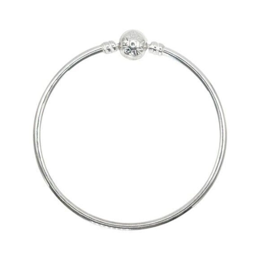 Pandora Authentic Sterling Silver Moments Bangle Bracelet 7.5"